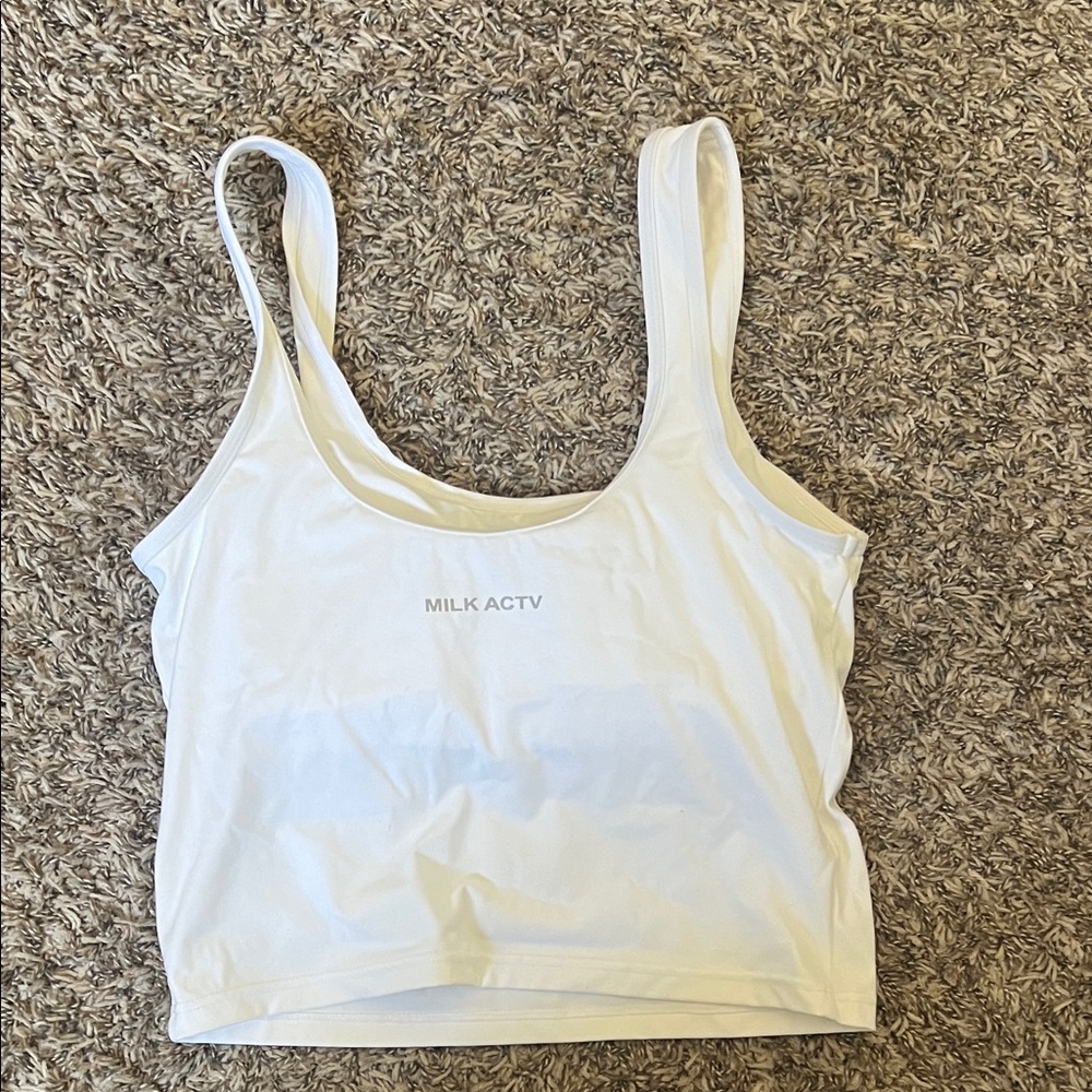 Milk Actv White Tank Top